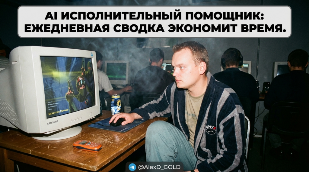 ИИ-помощник формирует ежедневную сводку для руководителя, оптимизируя его рабочий день и помогая экономить время.