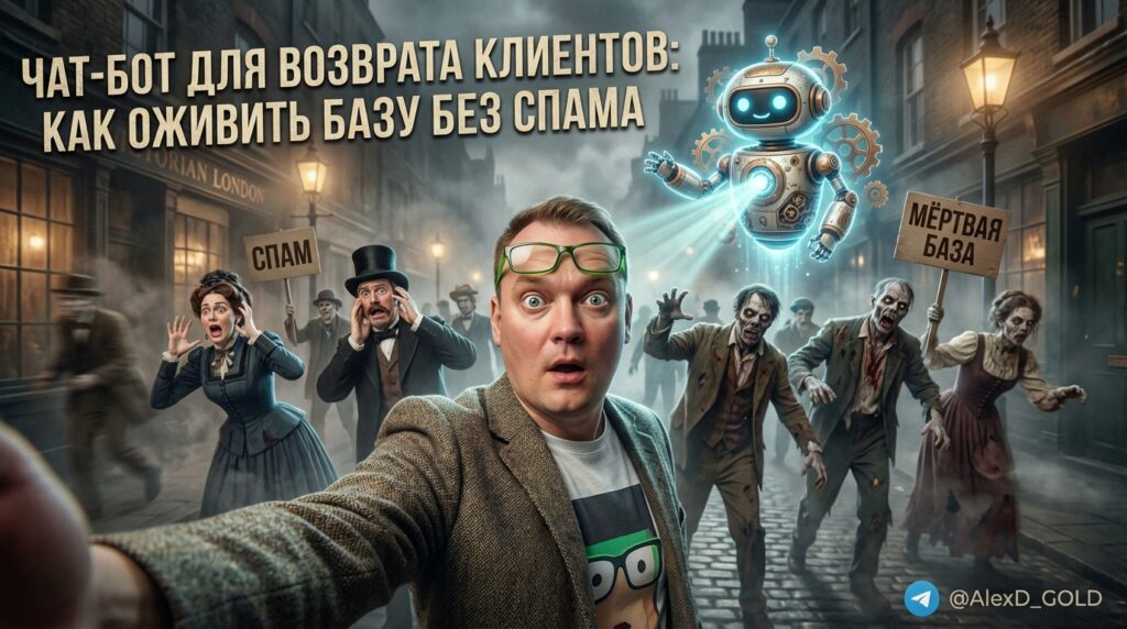 Чат-бот помогает вернуть клиентов и оживить базу, предлагая ценное общение без навязчивого спама.