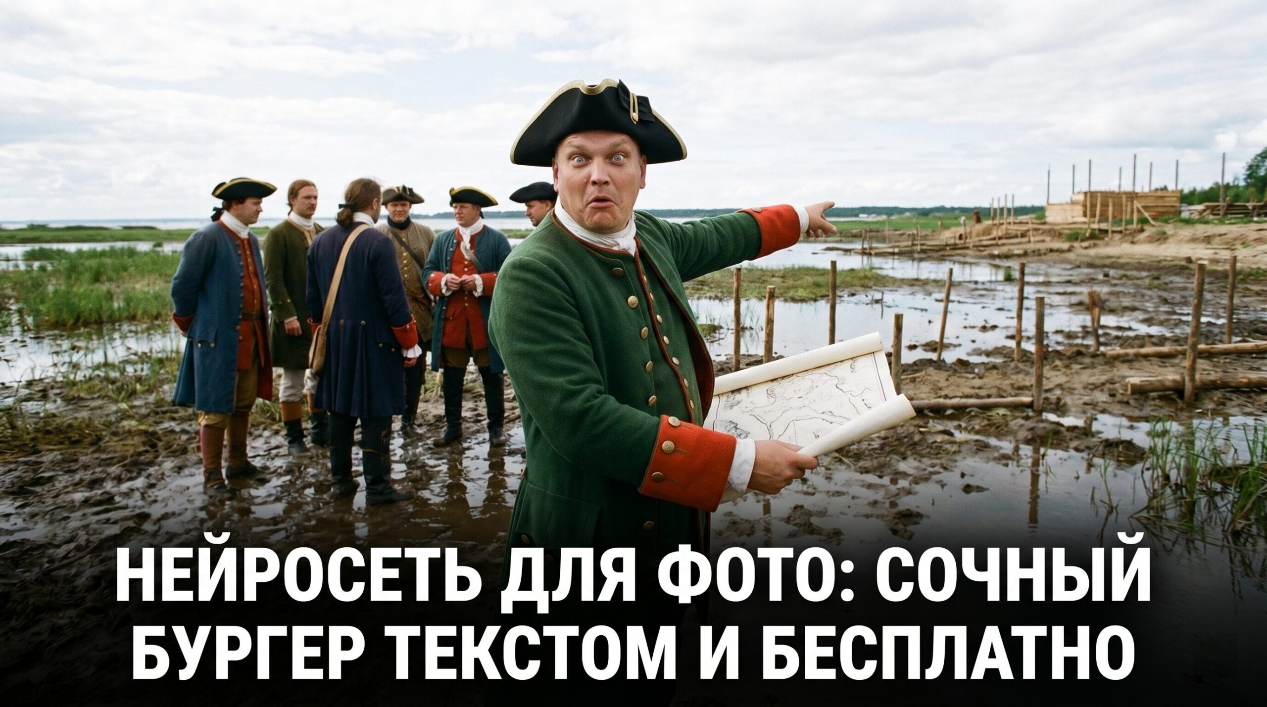 Аппетитный сочный бургер, созданный с помощью бесплатной нейросети по текстовому запросу