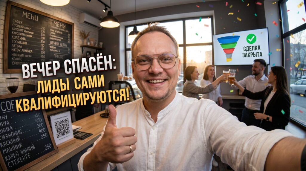 Схема обработки лидов и работы квалификатора для экономии времени менеджера
