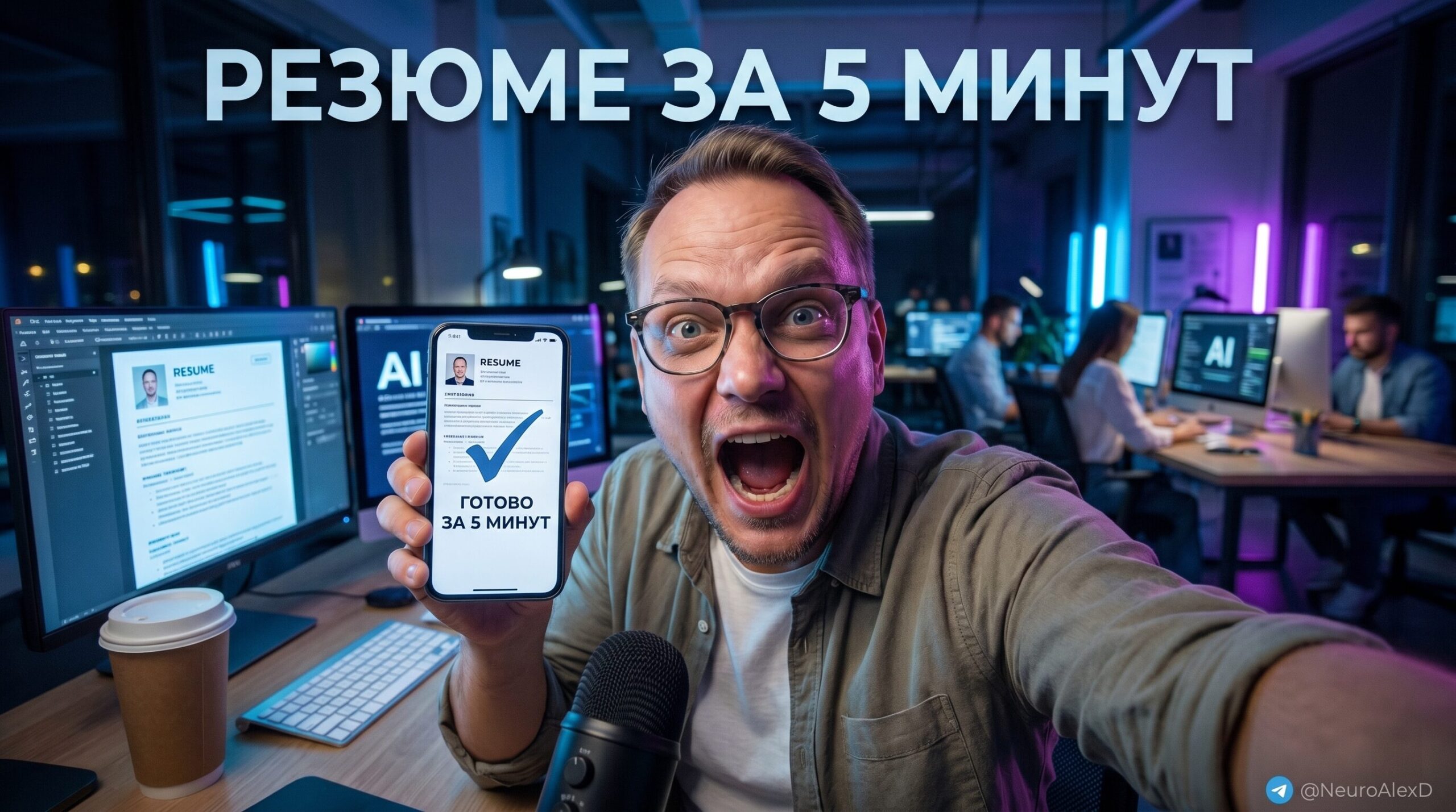 Создание профессионального резюме с помощью нейросети за 5 минут