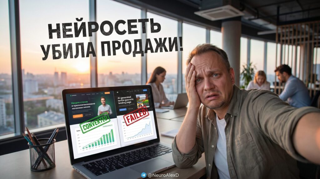 Нейросеть создает лендинг для увеличения конверсии клиентов