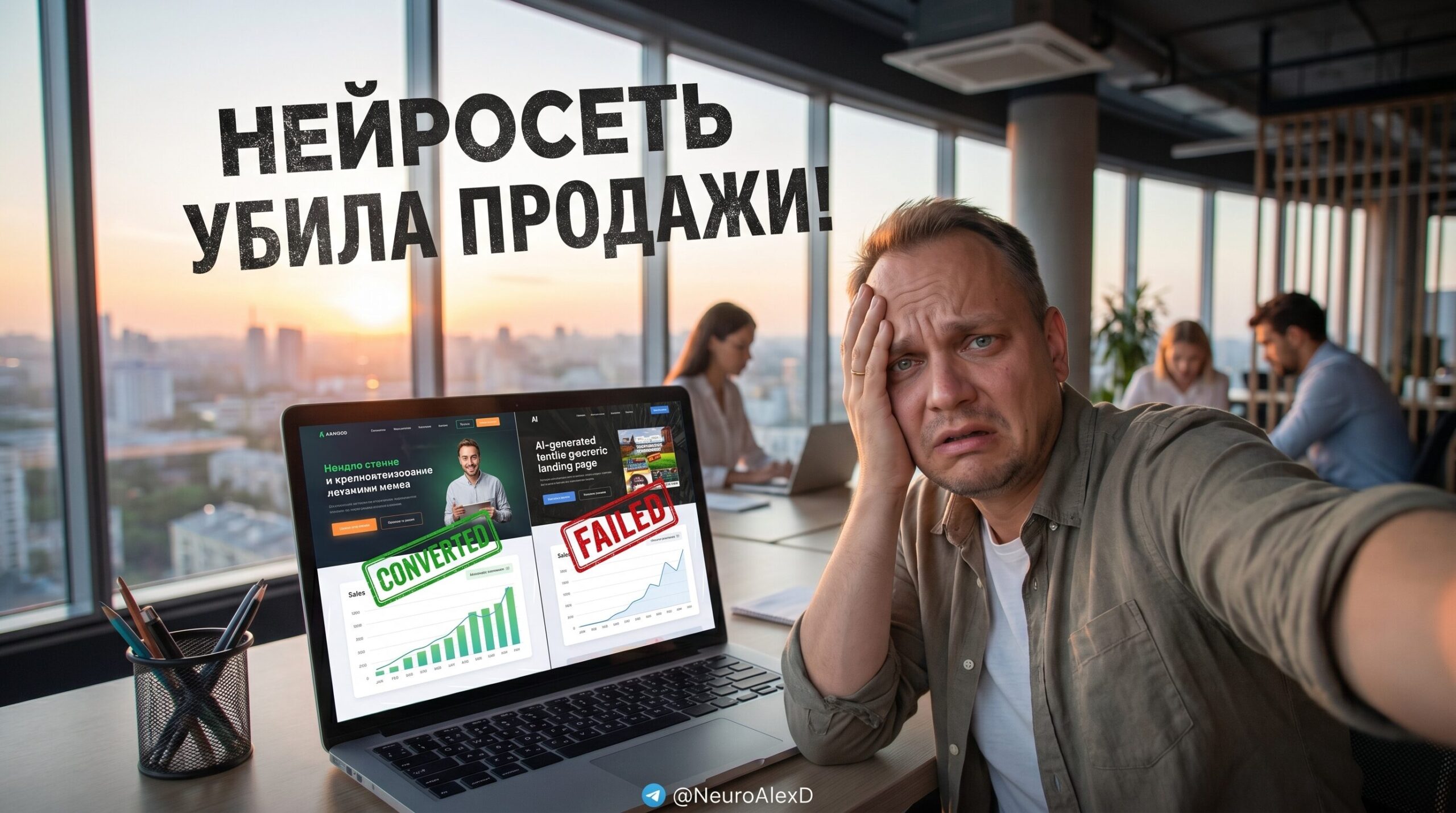 Нейросеть создает лендинг для увеличения конверсии клиентов