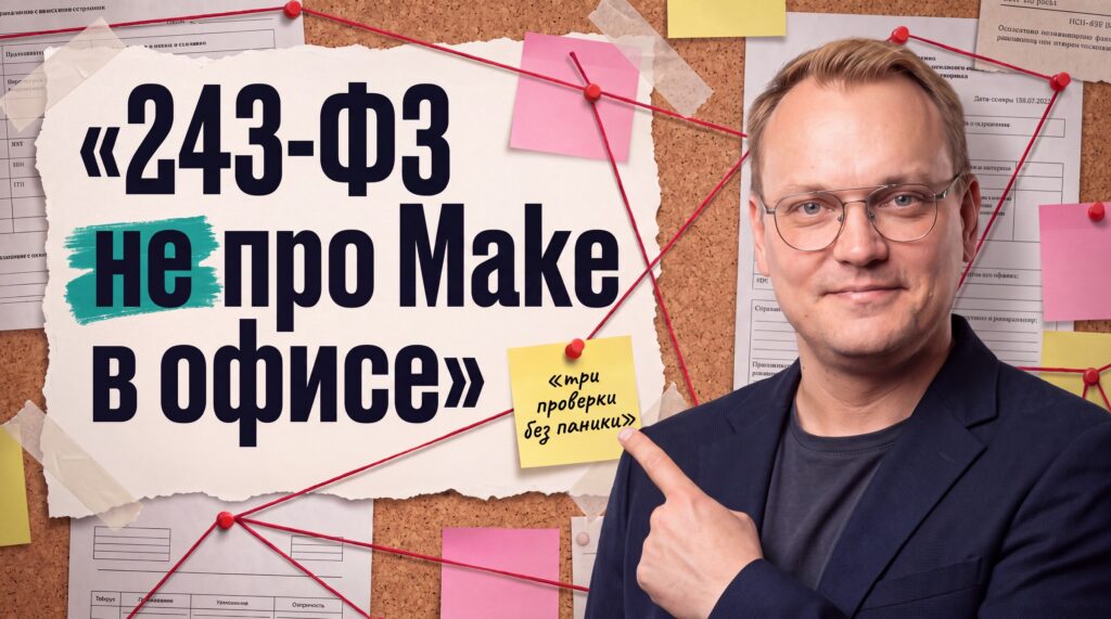 Обложка: 243-ФЗ не про Make в офисе