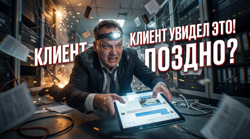 Скриншот ответа клиента во время офлайн-режима