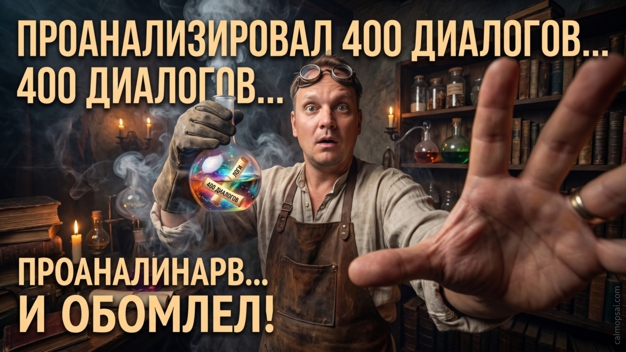 Анализ логов диалогов с живыми людьми для проверки гипотез