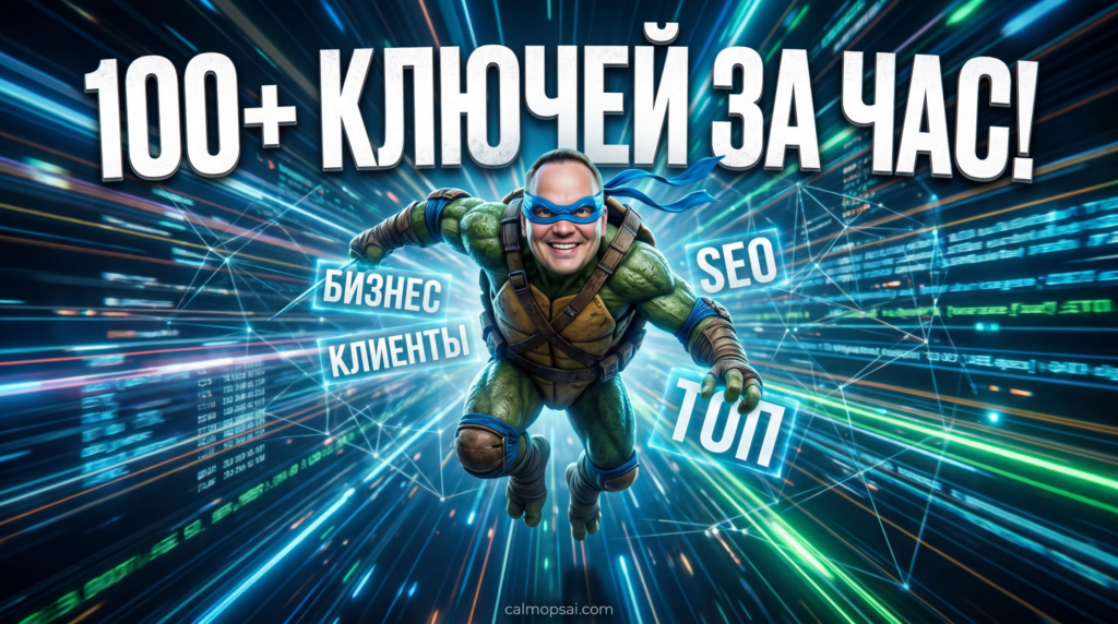 Изображение, иллюстрирующее процесс сбора 100+ целевых фраз