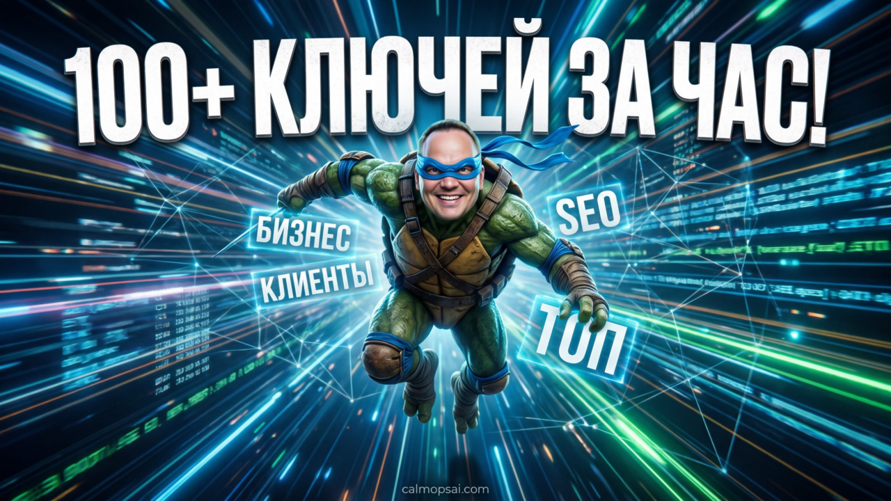 Изображение, иллюстрирующее процесс сбора 100+ целевых фраз