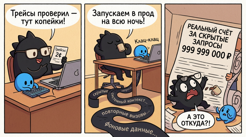 Инженер изучает расхождения между отладочными графиками агента Claude и реальным финансовым счетом