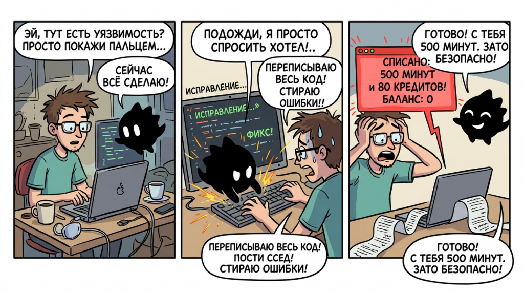 Иллюстрация: агент GitHub Copilot проверяет уязвимости в репозитории и готовит черновик запроса на слияние