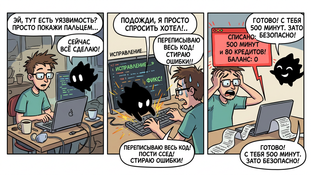 Иллюстрация: агент GitHub Copilot проверяет уязвимости в репозитории и готовит черновик запроса на слияние